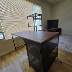 Desk, Shelf Unit, TV Stand (IKEA)