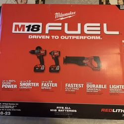 M18 Fuel 1/2 Hammer Drill Combo  3 Pc