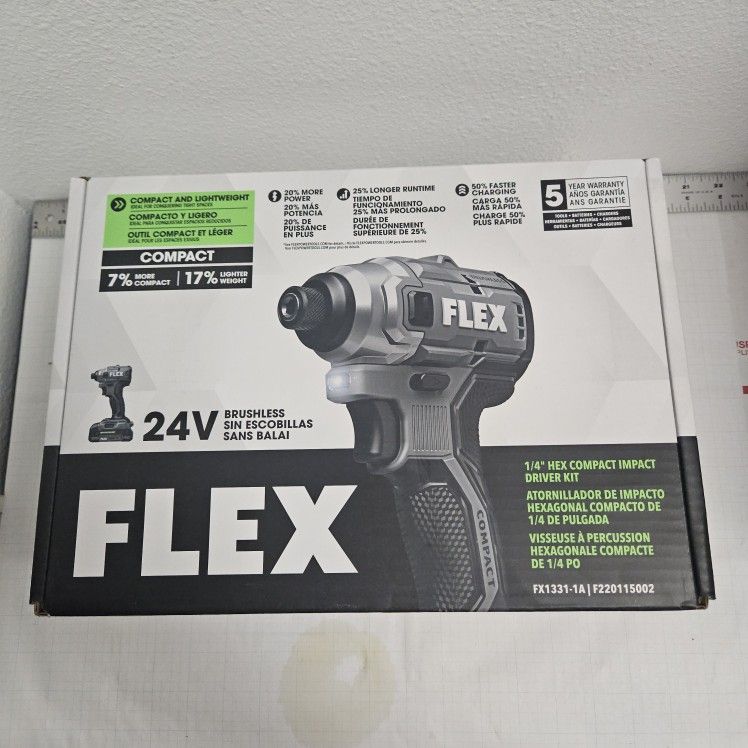 FLEX 24V IMPACT DRIVER KIT NEW