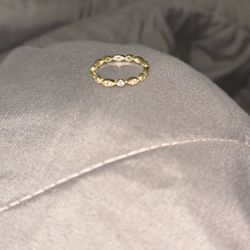 Gold plated with Imprinted Moissanite Diamonds