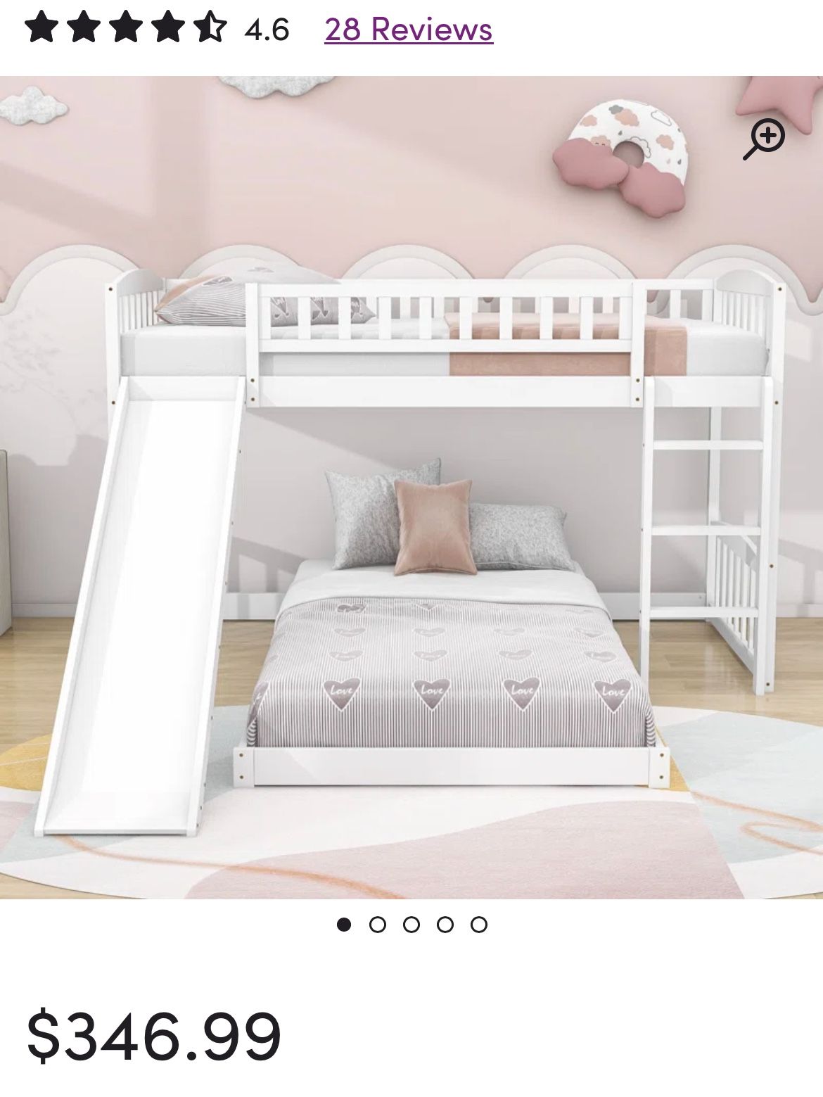 Twin Bunk Bed With Slide 