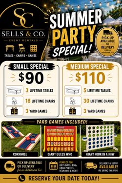 Tables, chairs and games