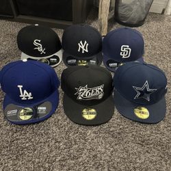 NEW ERA FITTED HATS 7 3/8