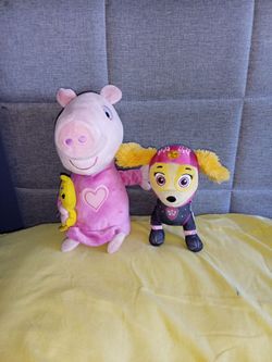 Peppa pig and Skye plush dolls (Firm Price)