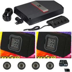 NEW FULL BASS AND VOICE PACKAGE KICKER AUDIO INSTALLED FITS SINGLE AND CREW CABS TRUCKS 