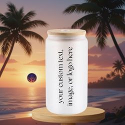 Customize Your Own Glass Cup With Straw