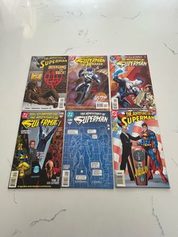 Adventures Of Superman #544,547,548,550,551,586 Vintage Collector's Book Lot of 6, DC Comics 1997