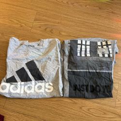 Men Clothes Nike Adidas Short Sleeve Shirt Size Medium $5 Both