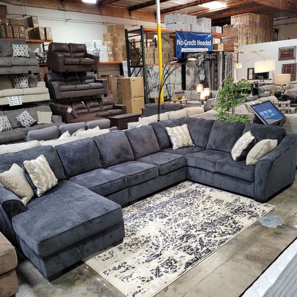 NEW SECTIONAL SOFA SLATE COLOR || SKU#ASH41303RAFTC