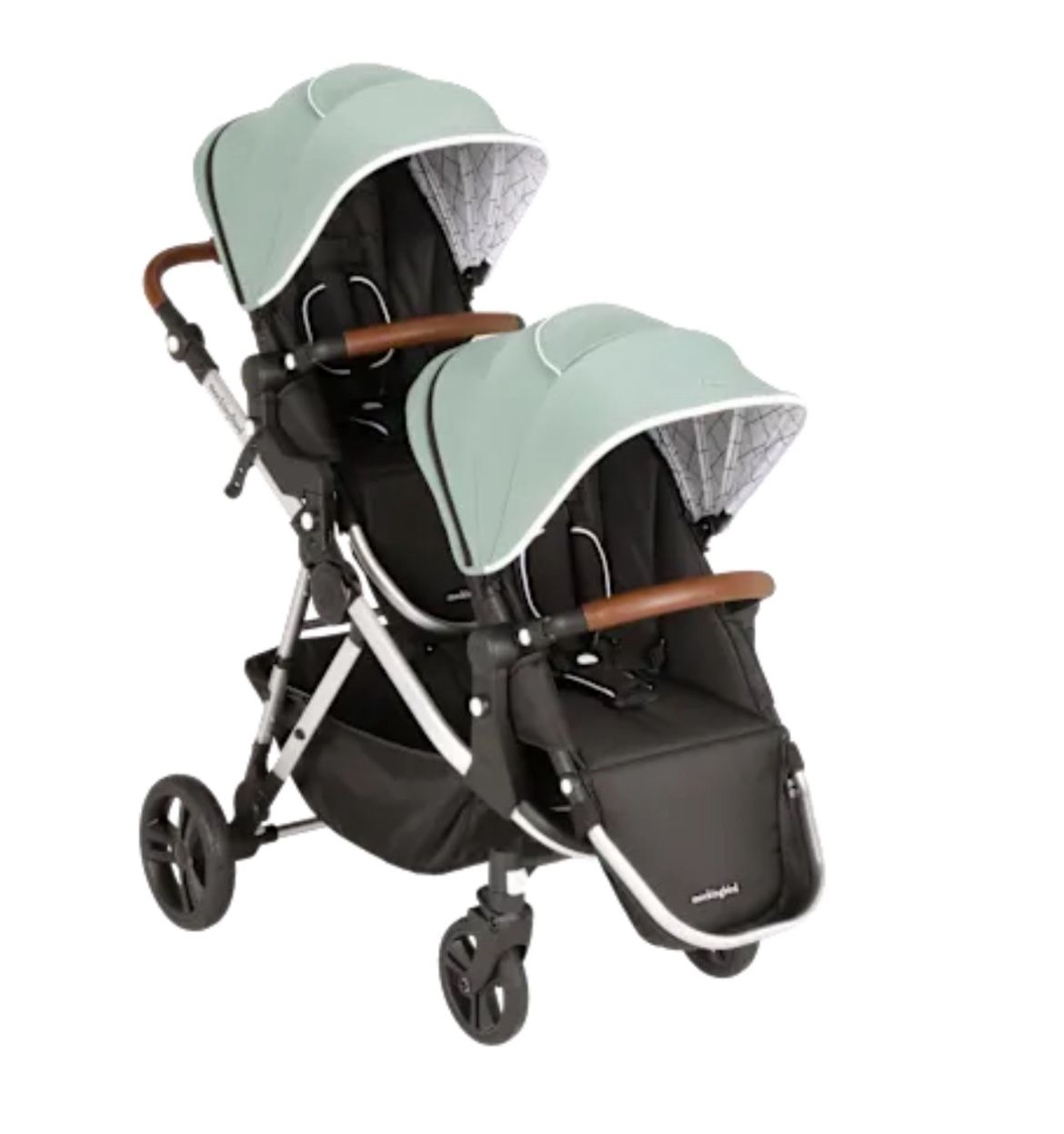 Mockingbird Double Stroller In Sage (both Seats Included)