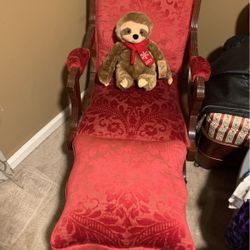 Antique Glider And Foot Stool