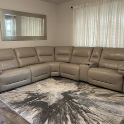 Leather Sectional Recliner