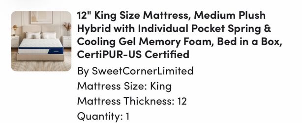 Brand new King size mattress