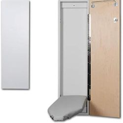 Iron-A-Way IAW-42-L Ironing Center - 42" Built in Ironing Board - Left Hinged Door - Flat White