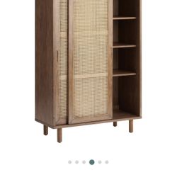World Market Gustav Rattan Wood Bookshelf