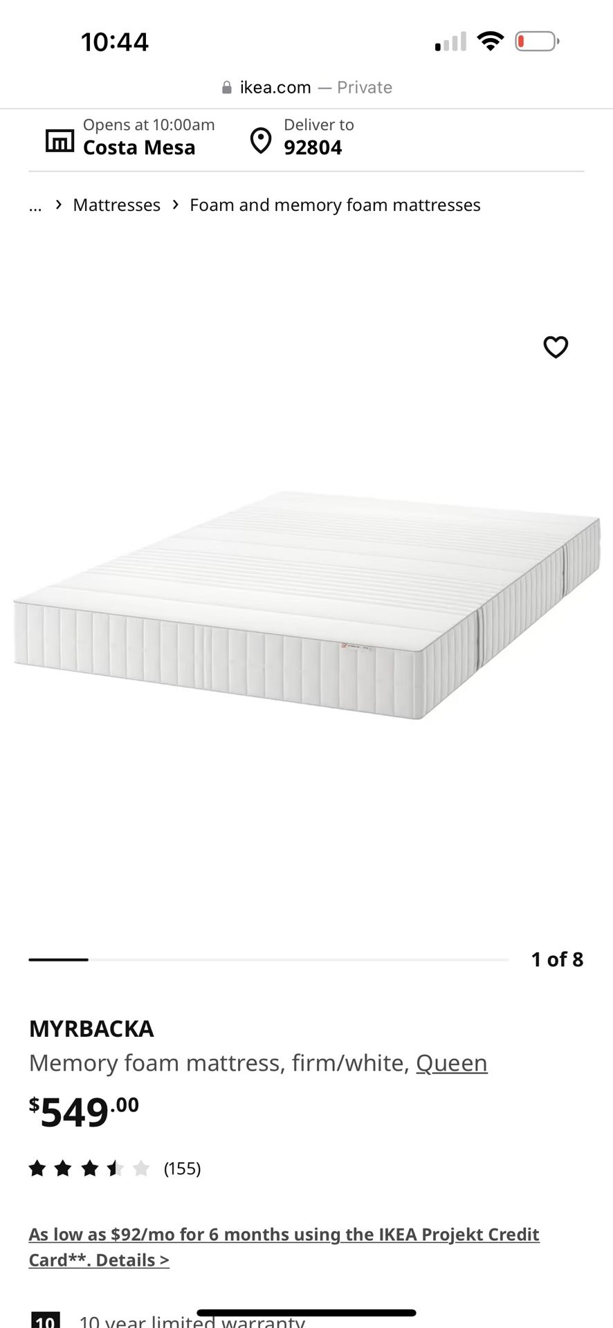 IKEA Queen Mattress And Base/cama Queen Colchon Y Base