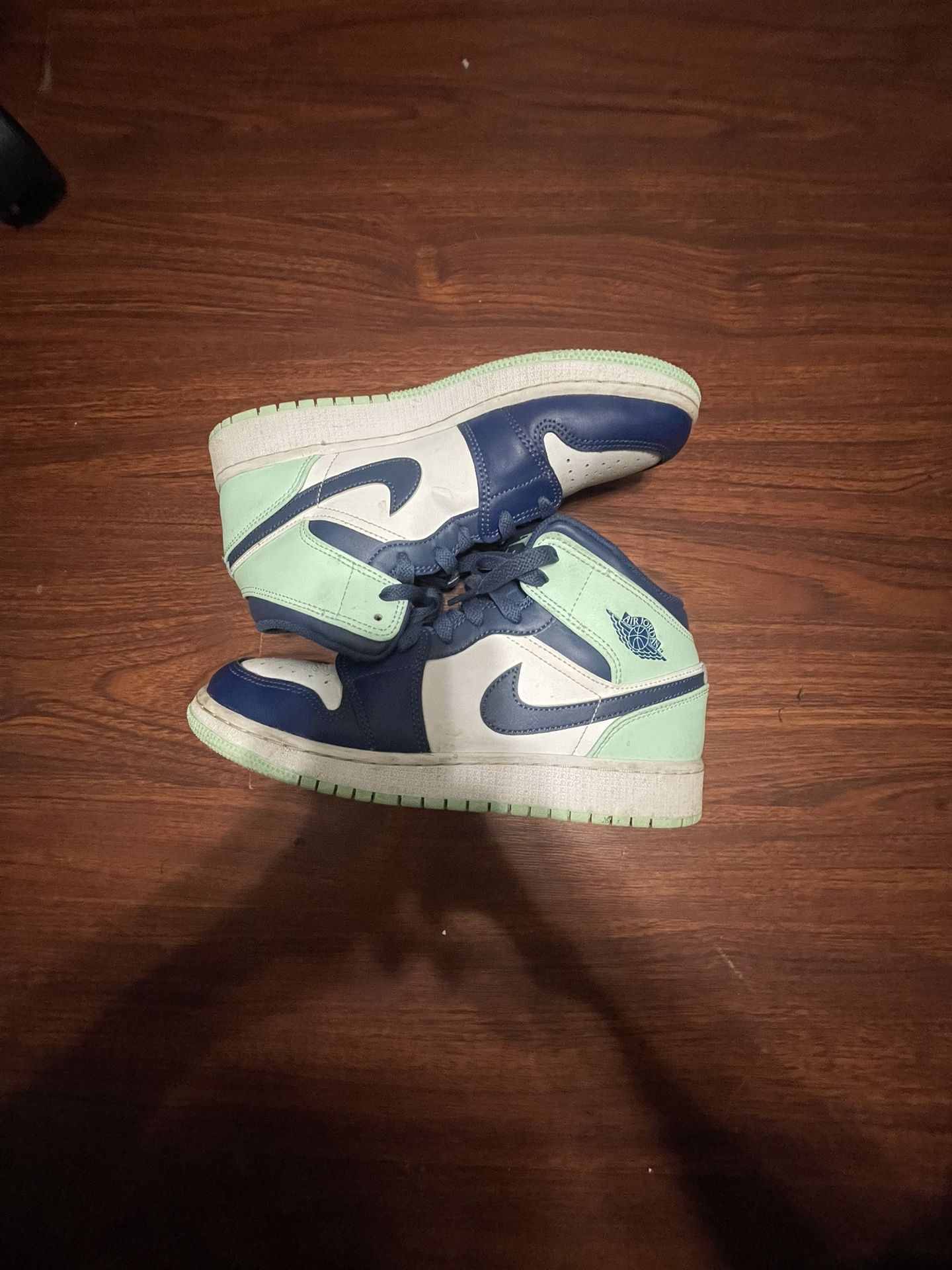 Jordan 1s Mid Blue and Teal