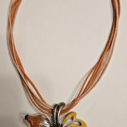 16" Bohemian Ladies Necklace With Flower Pendant 