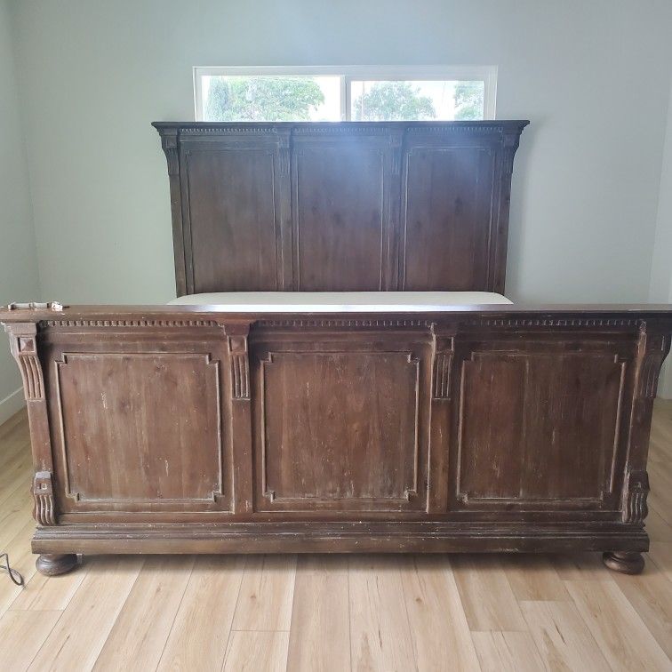 King Bed Frame Baseboard & Mattress