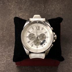Women's Michael Kors Oversized Brecken Silver-Tone Logo Watch – Good Condition