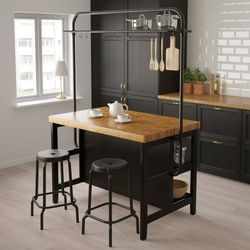 Ikea Valdhoma Kitchen Island With Rack