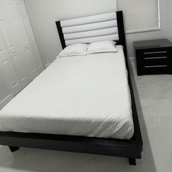 Queen Bed And Nightstand 