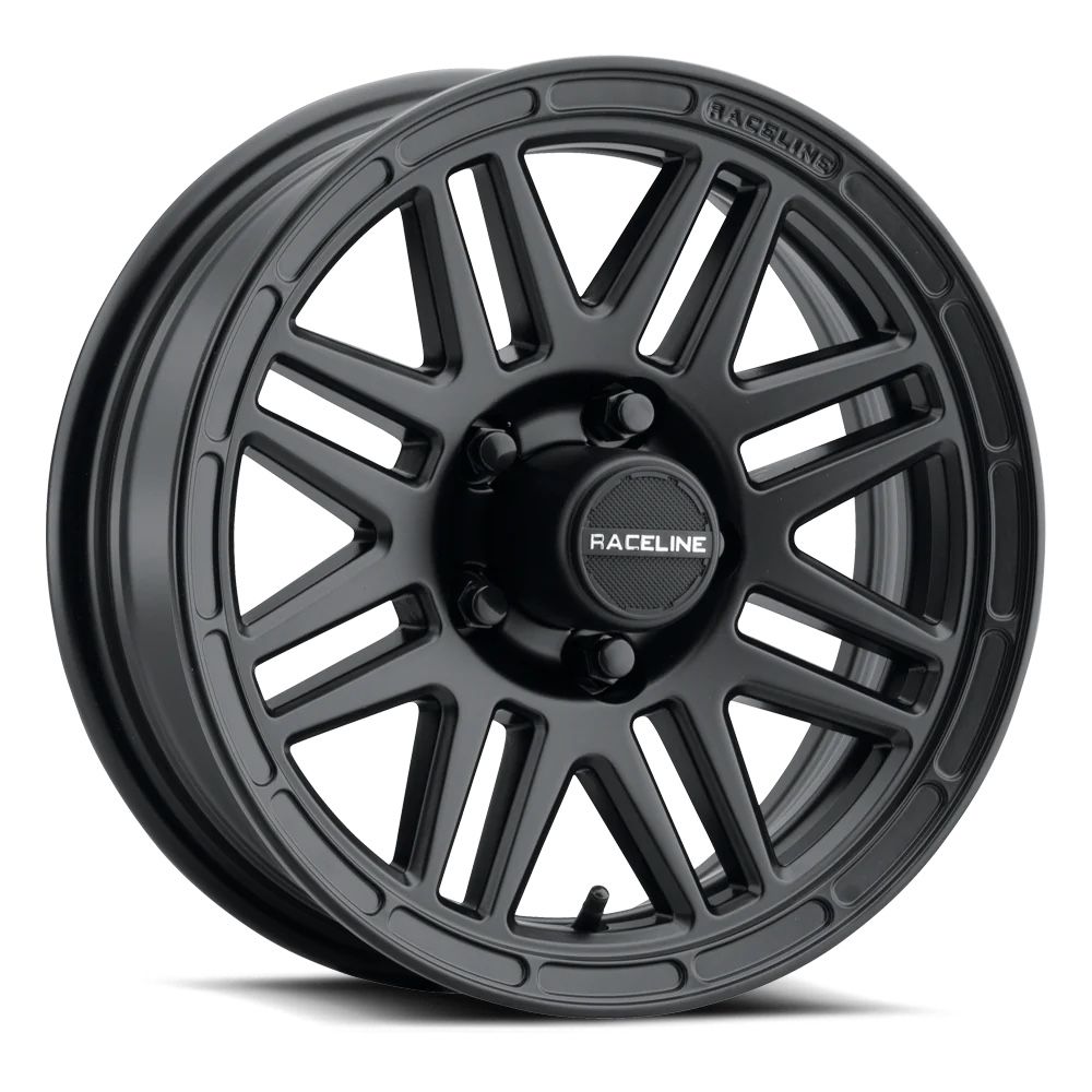 Raceline wheels 944B Outlander trailer Satin Black 14x6 5x4.5 0 Offset