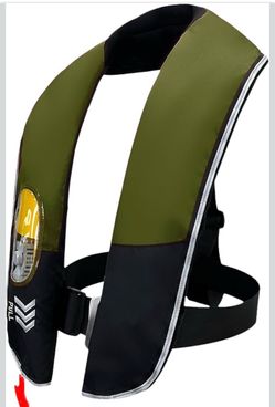 Manual Inflatable Life Jacket,Life Vest for Adult,Preserver PFD for Adults,Supports Weight up to 330 pounds
