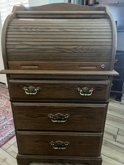 Small Wood Roll Top Desk