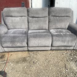 Ashley Home Stores Power Reclining Sofa - Light Gray - Like New!!!