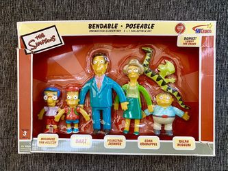 The Simpsons “RARE” bendable poseable Springfield elementary 5+ 1 collectible set from NJCroce