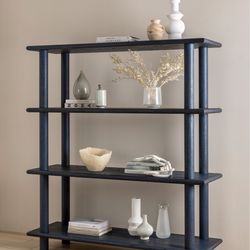 Four Hands Mattia Blue Washed Indigo Bookshelf