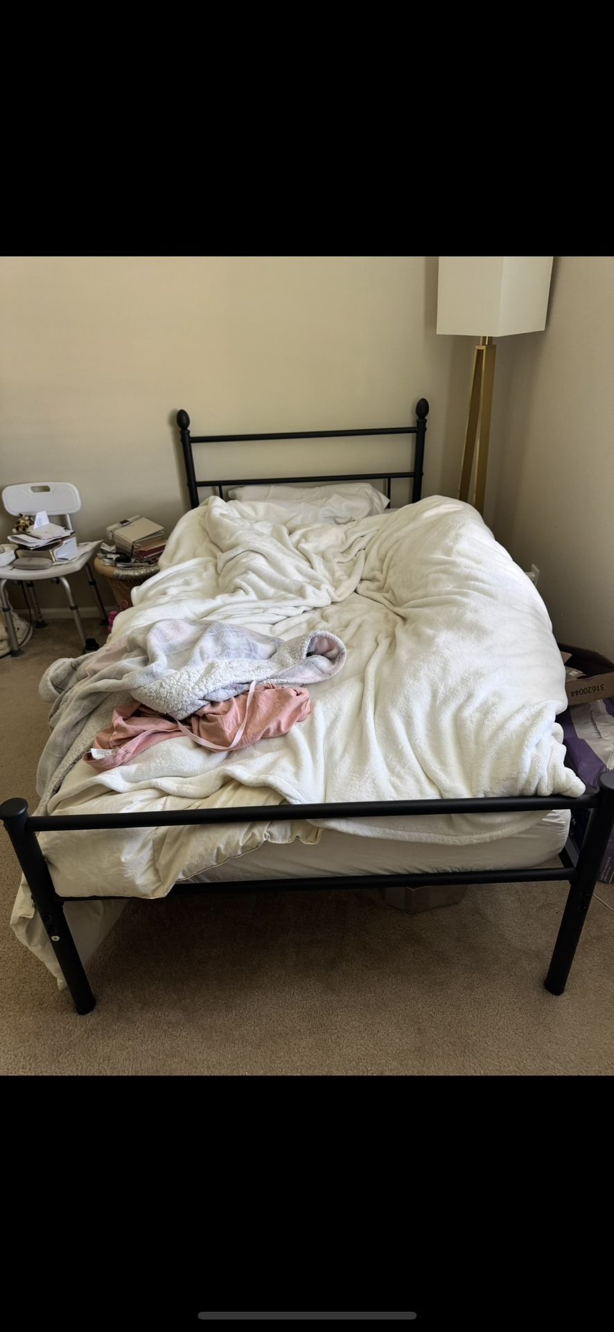 Twin Metal Bed frame - black