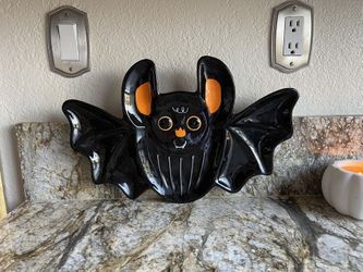 Halloween Bat Serving Platter Dish