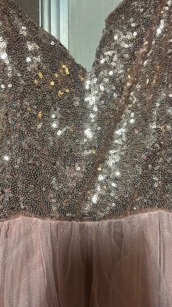 Pink Sparkle Girls Long Dress size: 9