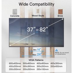 Pipishell Tilting TV Wall Mount for 3782 inch TVs up to 132 Lbs