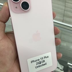 Pink iPhone 15 Plus Unlocked. Cash Or $50 Down W Approval 