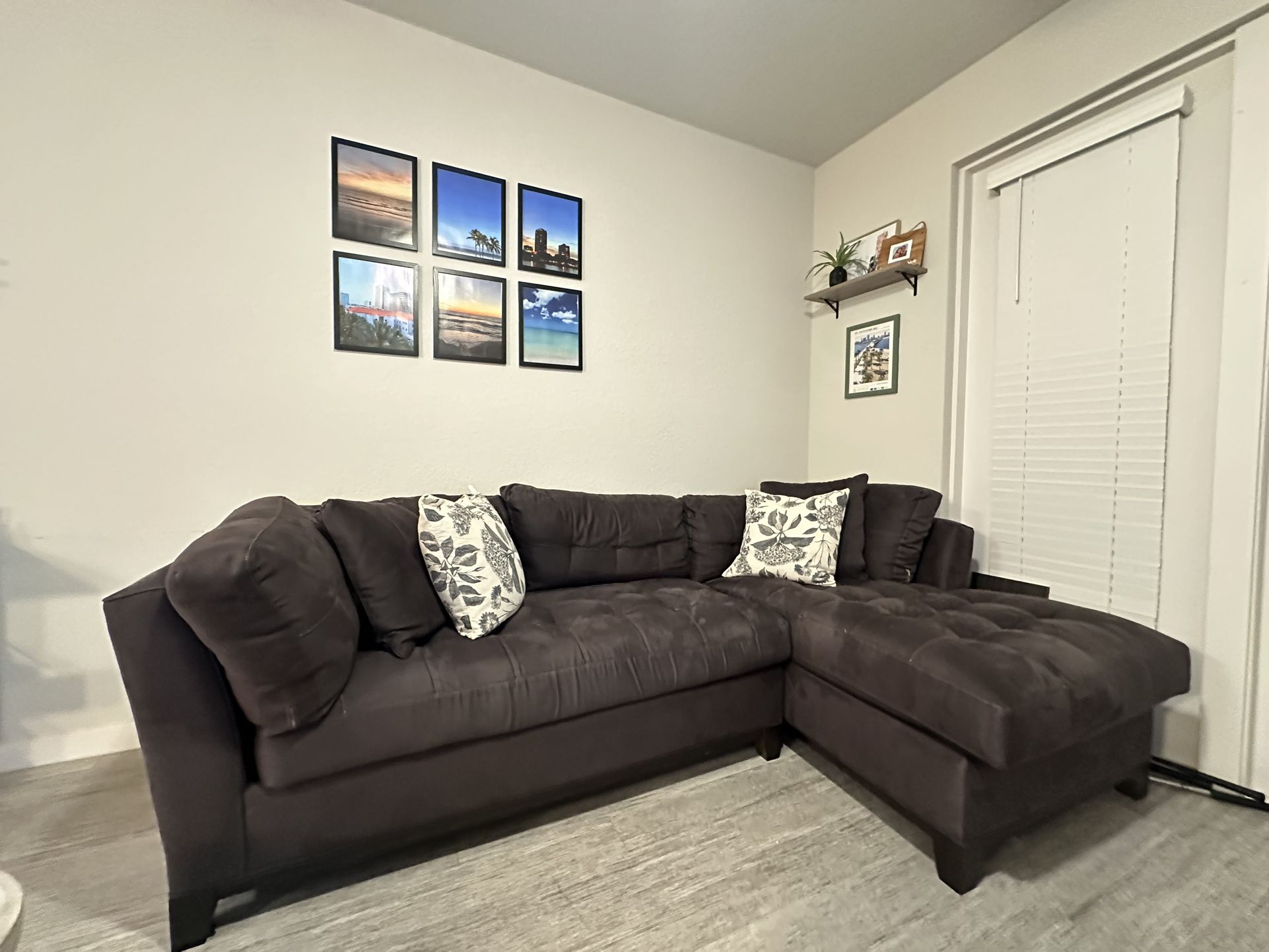 Slate Gray Two Piece Chase Set Couch