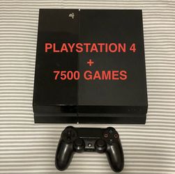 PLAYSTATION 4 With 100 PS4 GAMES + 7500 RETRO GAMES
