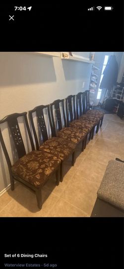 Set of 6 dining room chairs 77407