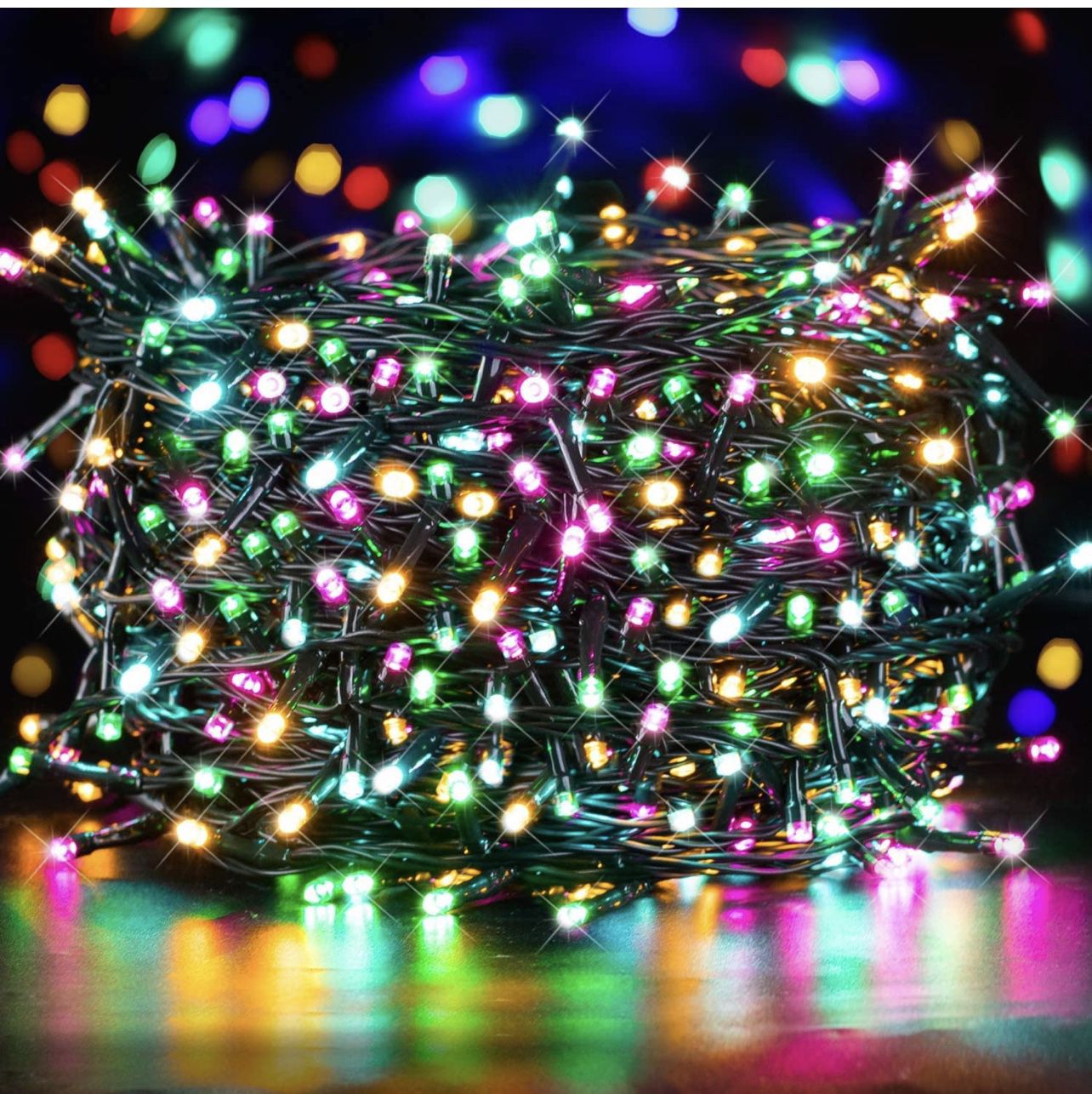 164FT 500 LED Christmas Tree Lights, Novtech Outdoor Indoor Multicolor Xmas String Lights