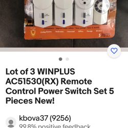 win plus remote control power switch combo