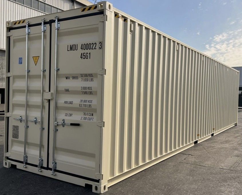 NEW 40HC Beige One Trip Shipping Containers For Sale 