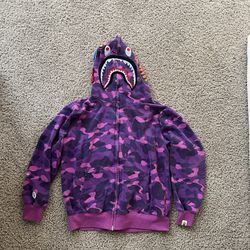 Purple Bape Hoodie Size Large 