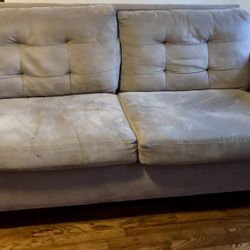 Crate And Barrel Gray Queen Pullout Couch
