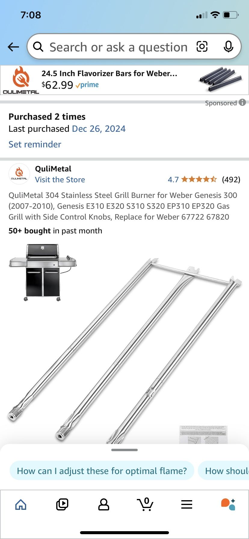 Weber Gas 3-Burner Replacement