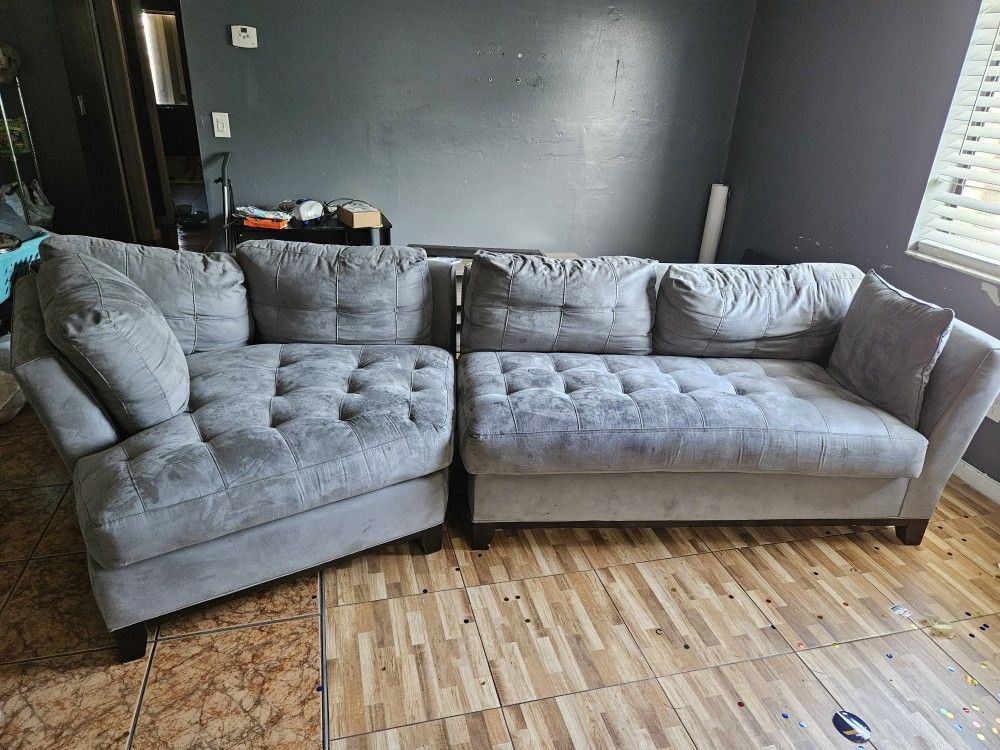 Suede Couch