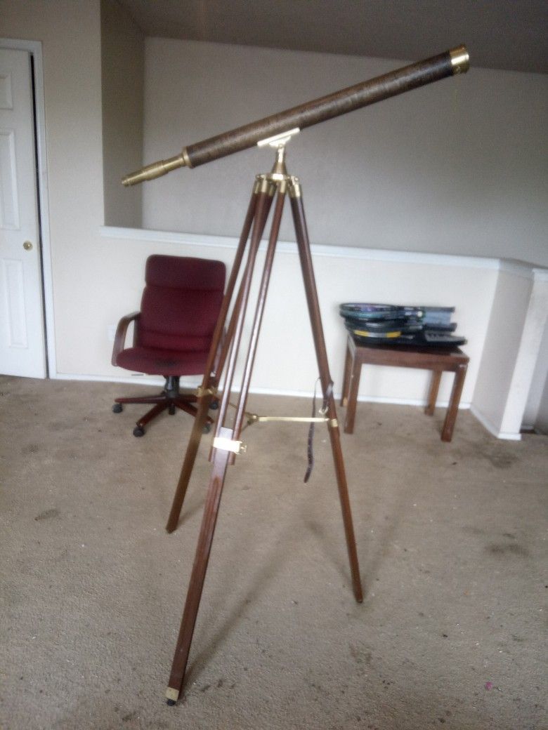 Vintage Brass Telescope 