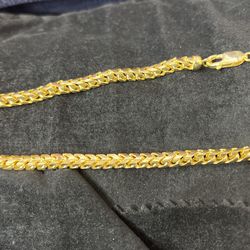 22 Inch Gold Franco Italian Necklace