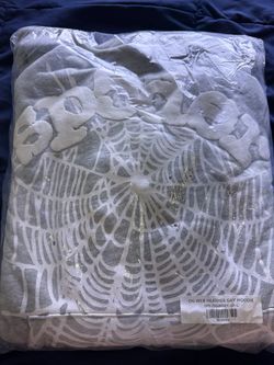 Brand New Spider Worldwide OG Web Heather Gray Hoodie
